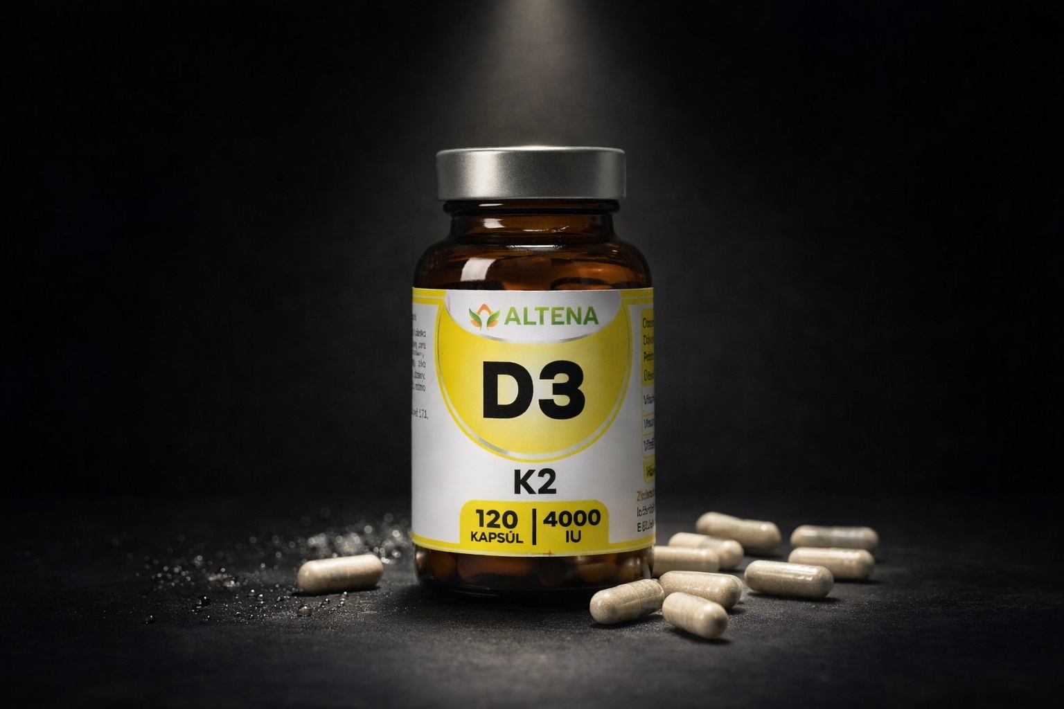 ALTENA Vitamín D3 + K2 MK-7, 4000 IU – prémiová produktová fotka